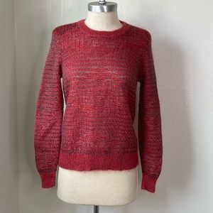 All Saints Red Metallic Gray Sweater 2